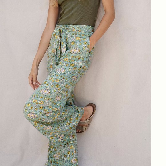 Anthropologie Pants - NWT anthropologie green island wide-leg pants 4